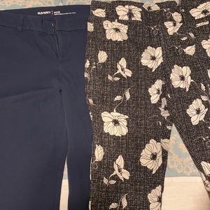 Crop pants, cotton stretch